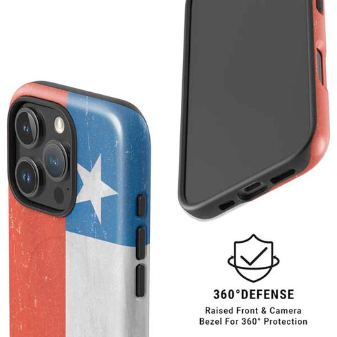Chile Flag Distressed iPhone 16 Pro Max Magsafe Impact Case
